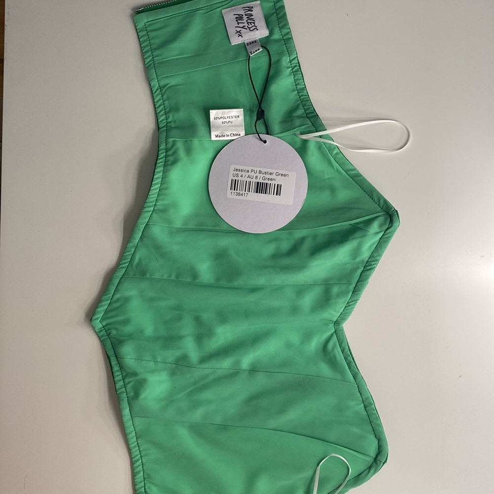 green strapless leather top new - Picture 8 of 10